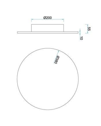 BORA BORA * APLIQUE / PLAFÓN LED REDONDO BLANCO - 30W 3000K